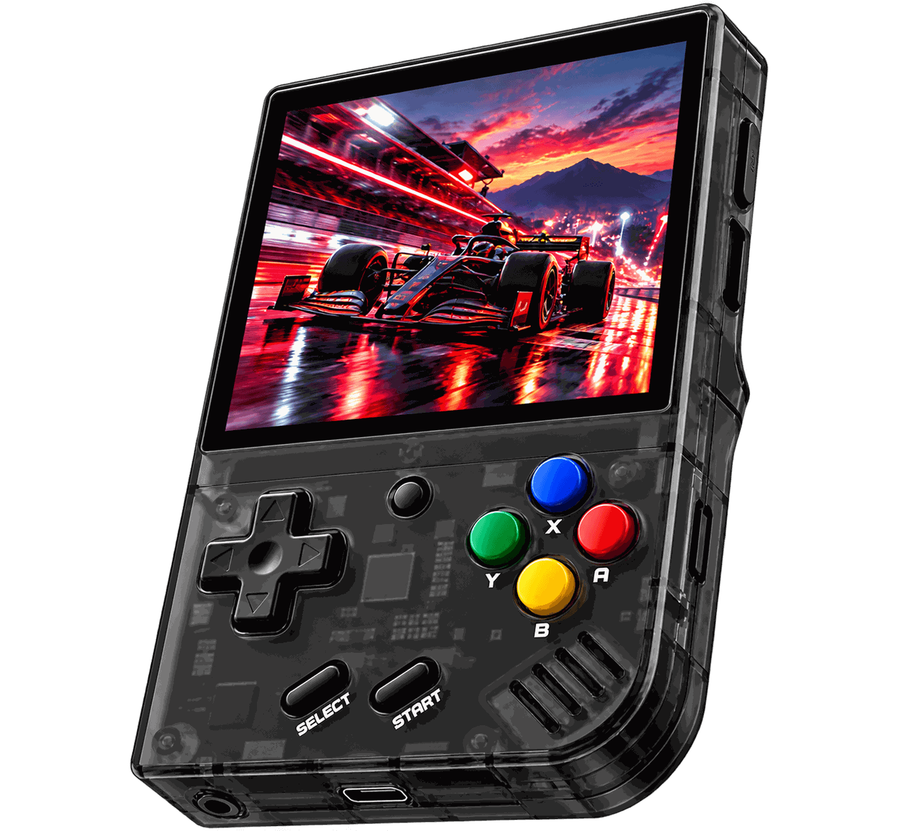 Black Miyoo Mini Plus V2 64GB retro handheld game console